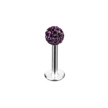 Load image into Gallery viewer, New Stainless Steel Women Men Labret Lip Piercing Jewelry Crystal Ball Ear Studs Nose Ring Colorful Body Piercing Jewelry
