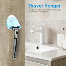 Load image into Gallery viewer, Plastic Shaver Hanging Rack Clear Storage Shelf Sucker Suction Cup Razor Holder Organizer Bathroom Product
