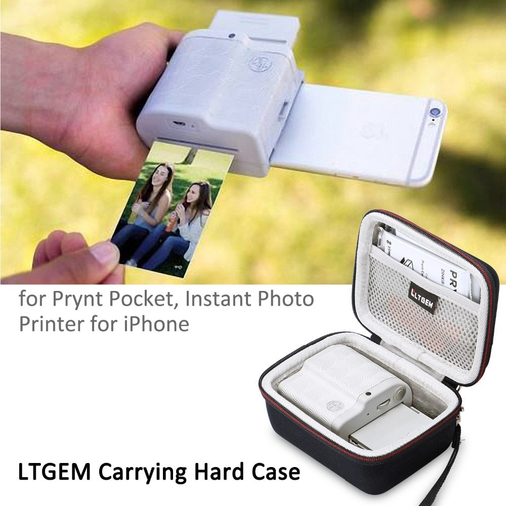 LTGEM EVA Hard Case for Prynt Pocket Instant Photo Printer for iPhone - Travel Protective Carrying Storage Bag