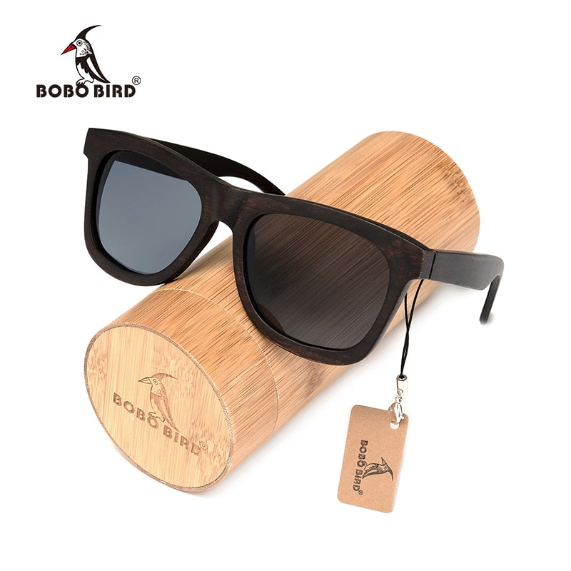 BOBO BIRD Ebony Wooden Male Lady Sunglasses Men's Luxury Brand Designer Polarized Sun Glasses Vintage sunglass women eyewear