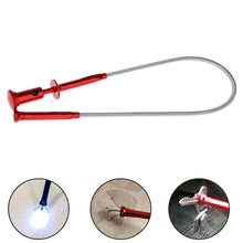 Load image into Gallery viewer, Flexible Pick Up Tool Magnet 4 Claw LED Light Magnetic Long Spring Grip Home Toilet Gadget Sewer Cleaning Pickup Tools
