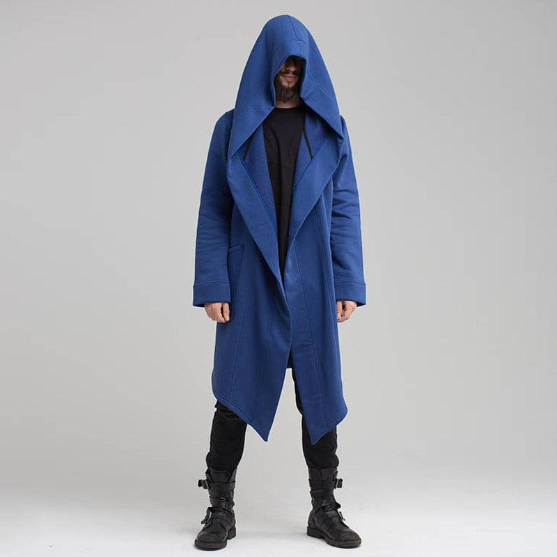 2021 Men Hooded Sweatshirts Black Hip Hop Mantle Hoodies Fashion Jacket long Sleeves Cloak Coats Outwear Hot Sale