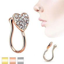 Load image into Gallery viewer, 1pc Hot Sexy Clip On 10mm Thin Clip Open Nose Rings &amp; Studs Surgical Titanium Steel C Small Hoop Fake Piercing Stud Body Jewelry
