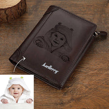 Load image into Gallery viewer, Custom wallet Men Retro Short Wallet PU Leather Casual Style Card Holder Purse Customized Pattern Engraving personality Wallets
