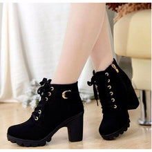 Load image into Gallery viewer, New spring Winter Women Pumps Boots High Quality Lace-up European Ladies shoes PU high heels Boots Fast delivery rtg67

