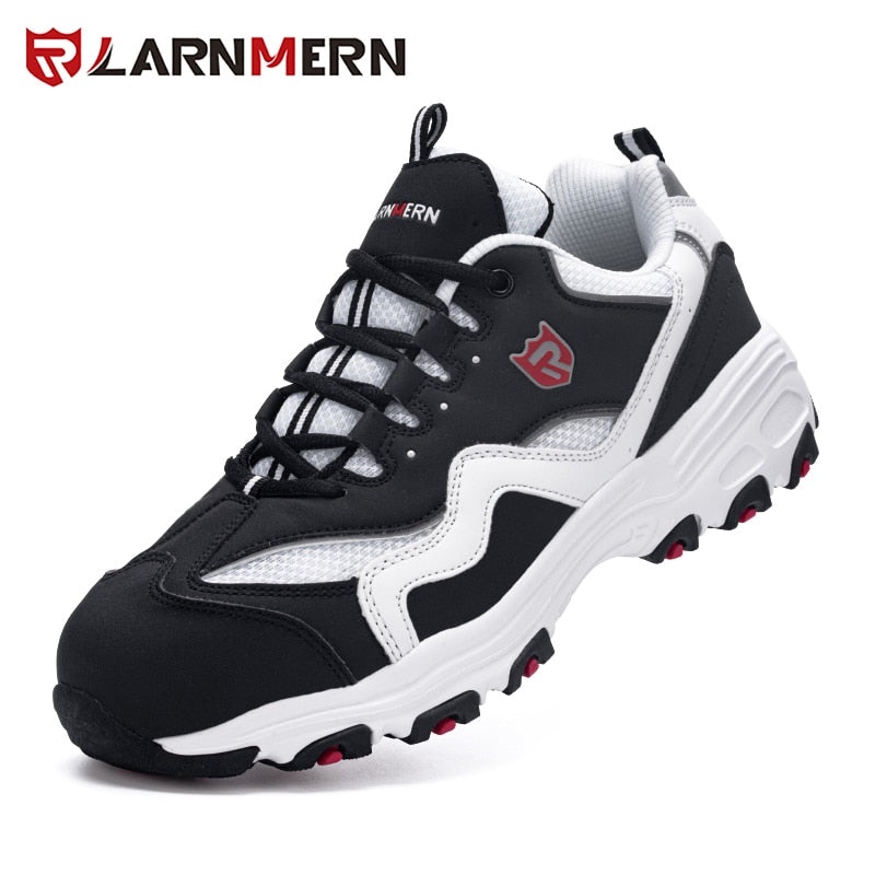 LARNMERN 2020 News Safety Shoes S3 SRC Professional Protection Comfortable Breathable Lightweight Steel Toe Anti-nail Work Shoes