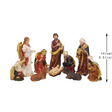 Load image into Gallery viewer, Zayton Statue Nativity Scene Set Christmas Crib Figurines Baby Jesus Manger Miniatures Ornament Church Catholic Gift Home Decor
