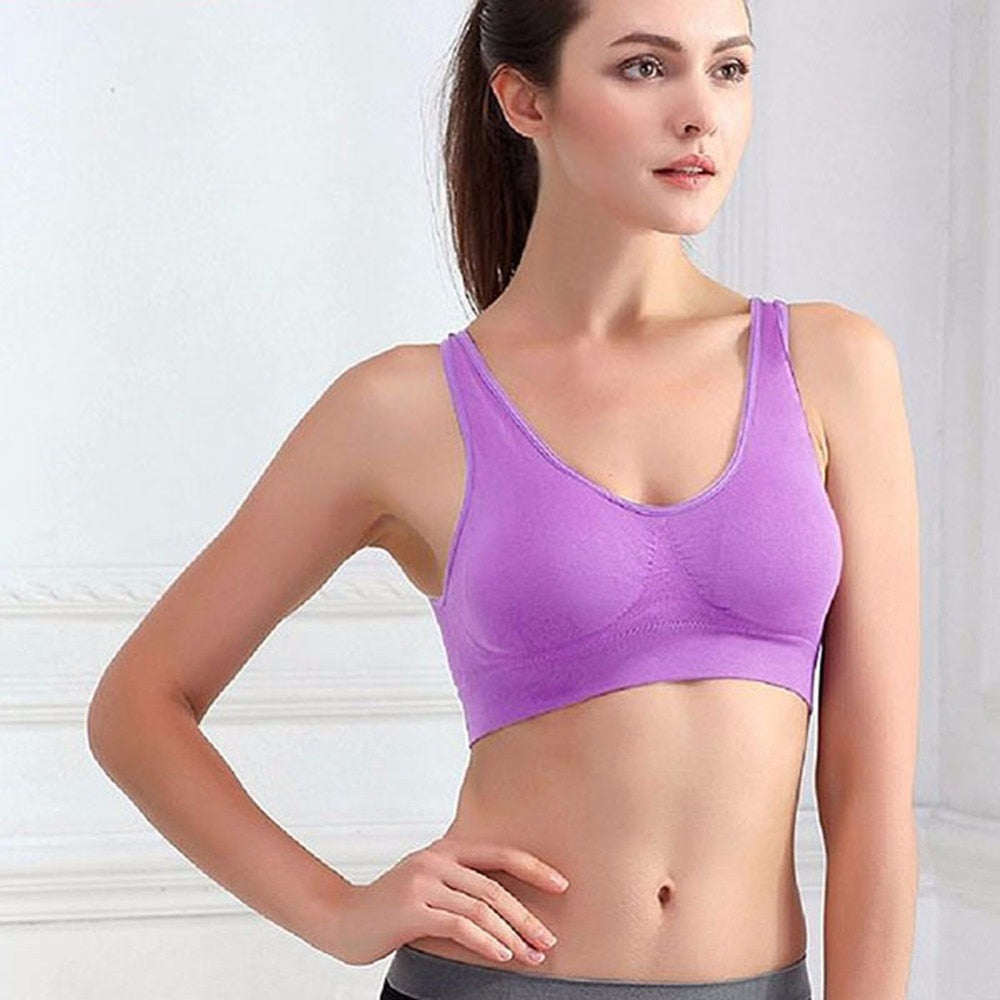 New High Quality Lady Adjustable Frame Yoga Sports Underwear Seamless Line Unfilled Crop Top Fitness Model Yoga Sports Bra
