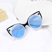 Load image into Gallery viewer, Retro Child Cat Ear Kids Sunglasses Vintage Oversized Round Children Sunglasses for Baby Infant Uv400 Mirror Boys Girls
