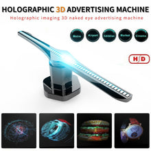 Load image into Gallery viewer, 3D Hologram Projector Light Advertising Display LED Fan Holographic Imaging Lamp 3D Remote Hologram Player Advertising logo Lamp
