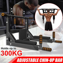 Load image into Gallery viewer, NEW Multi Wall Mounted Pull Up Bar Dip Station Loading 300 KG Chin Up Bar Fitness Equipment for Home Gym Sport Workout
