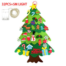 Load image into Gallery viewer, Christmas Gift Children DIY Felt Christmas Tree Wall-mounted Artificial Christmas Tree Santa Snowflake Decoration Homedecoration

