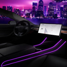 Load image into Gallery viewer, Car Interior Lights For Tesla Model 3 Model Y Accessories Easy to Install LED Strip Neon Light Tubes RGB With APP Controller
