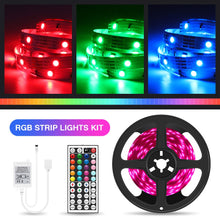 Load image into Gallery viewer, RGB LED Strip Light 5M/10M/15M/20M 5050 Ribbon LED Tape With IR Controller For Home Christmas Lights
