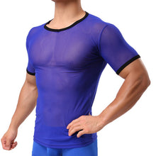 Load image into Gallery viewer, Men&#39;s Sexy Transparent Short Sleeve T-shirt 2020 Fashion See-through Underwear Shirts Men Mesh Sheer Top Understshirts Sleepwear
