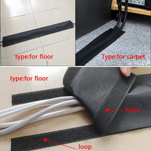 Load image into Gallery viewer, 1 Meter Soft Adjustable Hook And Loop Office Desk Wire Cable Cover For Floor/Carpet/Trunk/Desk Office Supplies
