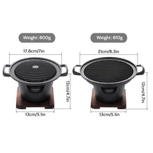 Load image into Gallery viewer, TEENRA Mini BBQ Grill Japanese Alcohol Stove Home Smokeless Barbecue Grill Outdoor BBQ Plate Roasting Meat Tools
