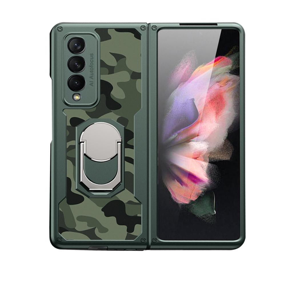 Original Phone Case Shell For Samsung Galaxy Z Fold 3 5G Armor Anti-knock Protection Ring Stand Cover For Samsung Z Fold 3 5G