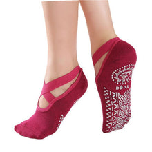 Load image into Gallery viewer, Ladies Anti Slip Yoga Socks Bandage Sports Girls Ballet Dance Socks
