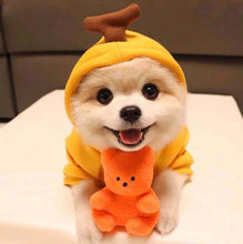 Load image into Gallery viewer, Dog Winter Warm Clothes Cute Plush Coat Hoodies Pet Costume Jacket For Puppy Cat French Bulldog Chihuahua Small Dog Clothing
