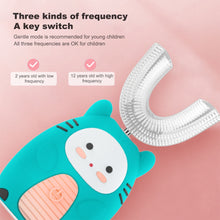 Load image into Gallery viewer, Smart 360 Degrees Baby Kids Electric Toothbrush Silicon Automatic Ultrasonic Teeth Tooth Brush Cartoon Pattern Children NO BPA
