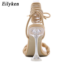 Load image into Gallery viewer, Eilyken 2021 New Summer Fashion Design Weave Women Sandals Transparent Strange High heels Ladies Sandals Open Toe Shoes

