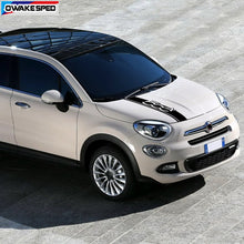 Load image into Gallery viewer, Car Hood Bonnet Sport Sticker For-Fiat 500X Auto Engine Cover Stripes Auto Body Decor Vinyl Decal Exterior Accessories
