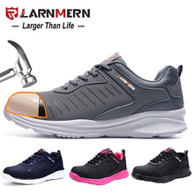 Load image into Gallery viewer, LARNMERN Men&#39;s Safety Shoes Steel Toe Construction Protective Footwear Lightweight 3D Shockproof Work Sneaker Shoes For Men

