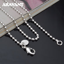 Load image into Gallery viewer, 925 Silver 2mm Bead Necklaces Chains For Women Wedding Jewelry Gifts
