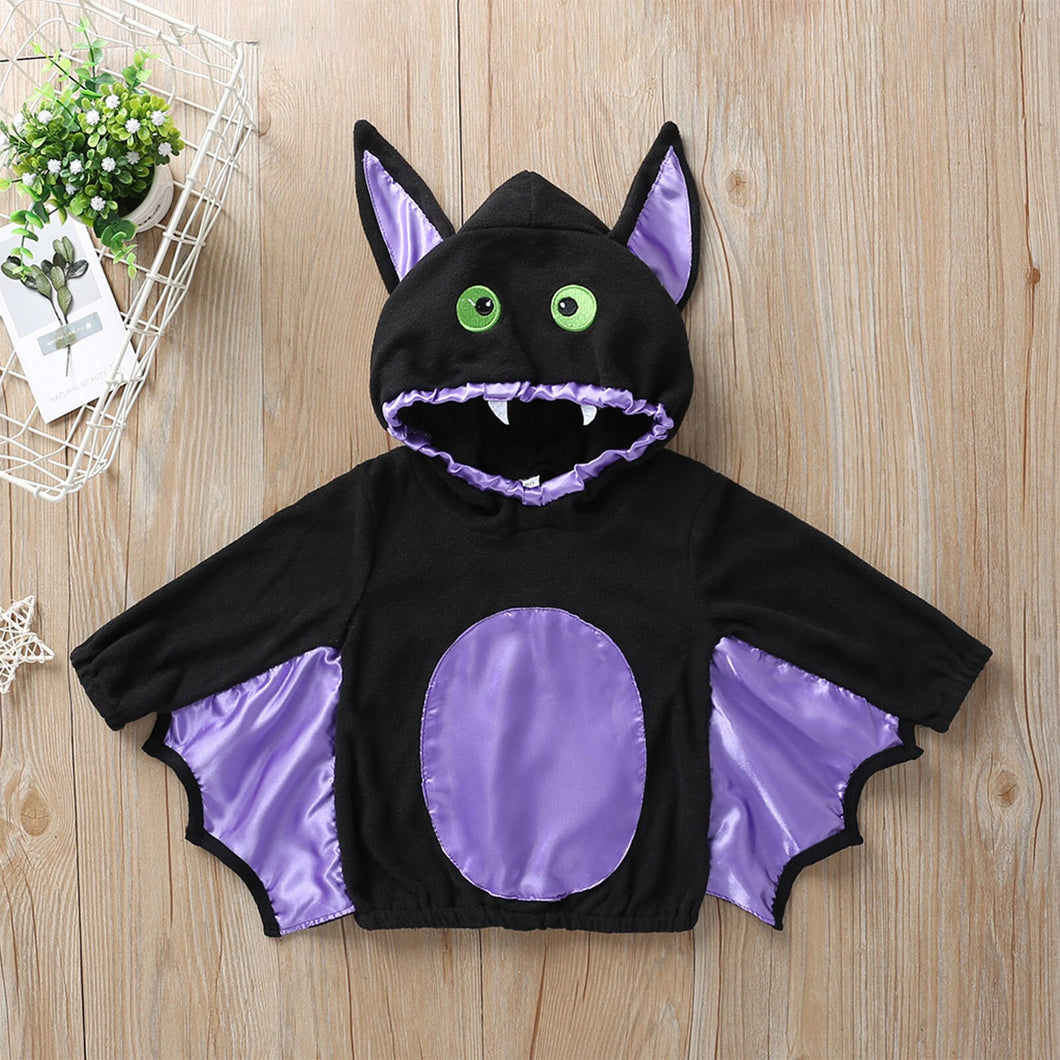 Funny Hoodies Tops Baby Kids Boys Girls Hoodie Bat Little Imp Halloween Clothes Festival Cosplay Sweatshirts