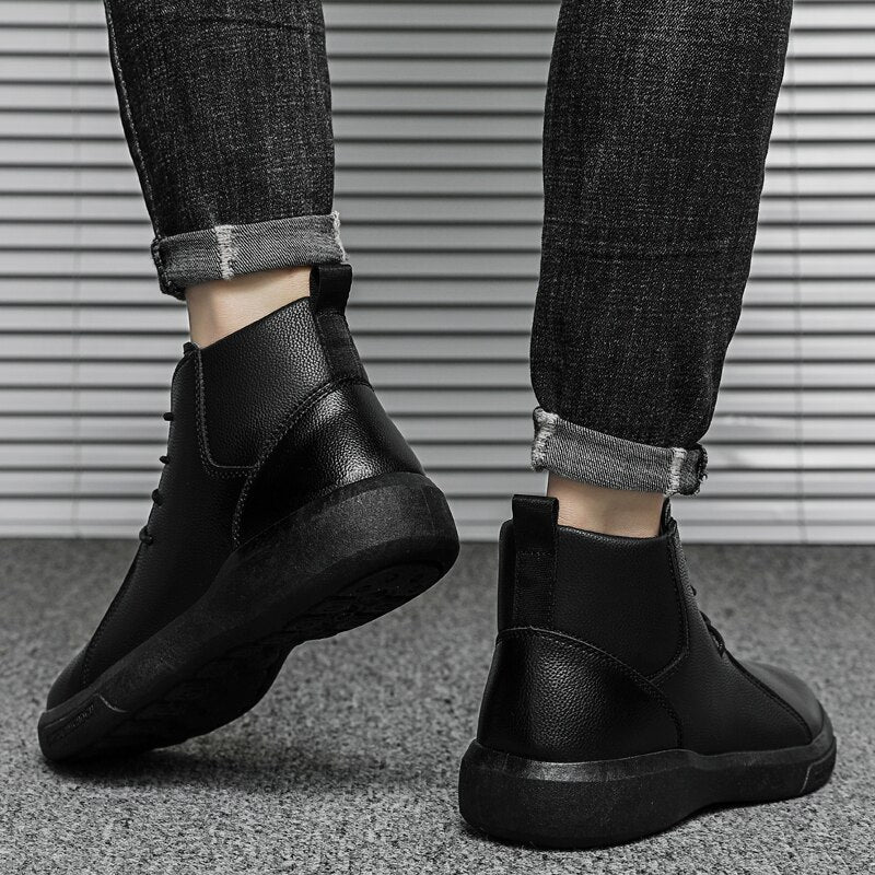 Chelsea Boots Men Men's Boots Winter Footwear Leather For Men Sneakers Coturno Tactical Mens Dress Boot Shoes Cowboy