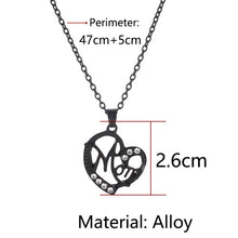 Load image into Gallery viewer, Mother&#39;s Day Jewelry Gift Necklace Mom Letter Love Heart Shaped Crystal Pendant Necklace Charms Choker Best Gift For Mother
