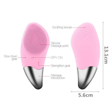 Load image into Gallery viewer, Facial Cleansing Brush Face Deep Wash Usb Brosse Visage Nettoyante Electrique Beauty Skin Care Sponge Sonic Anti Aging Tools
