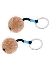 Load image into Gallery viewer, 2pcs 53mm/35mm Cork Ball Keychain Floating Buoy Key Chain Holder for Water Sports Beach Travel Fishing Diving Rowing Boats
