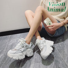Load image into Gallery viewer, 2021 Designer Chunky Sneakers Women Platform Shoes Fashion Breathable Height Increased Thick Bottom Ladies Trainers Basket Femme
