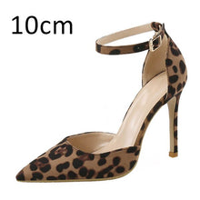 Load image into Gallery viewer, Autumn Sexy Leopard Women Shoes High Heels 6-10CM Elegant Office Pumps Shoes Women Animal Print Pointed Toe Luxury Singles Shoes
