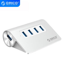 Load image into Gallery viewer, ORICO USB 3.0 HUB New Mac Design Mini High Quality High Speed  Aluminum 4 Port USB HUB Splitter With Data Cable(M3H4)
