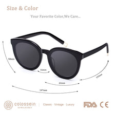 Load image into Gallery viewer, Colossein Vintage Luxury Sunglasses Women Brand Design Polarized Sun Glasses New Classic Fashion Lady Eyeglasss Shades for Women
