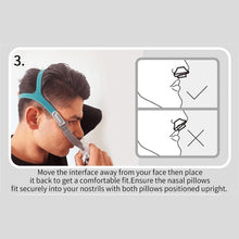 Load image into Gallery viewer, for BMC-P2 CPAP Nasal Pillow Case W Headgear S M L Cushions Sleep Helper for Snoring
