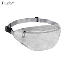 Load image into Gallery viewer, Buylor Waist Bag Bumbags Fashion Fanny Packs Men Leather Hip Bum Bag Women Casual Waterproof Chest Bag for Outdoor Sports
