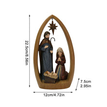 Load image into Gallery viewer, Christmas Decor Elegant Nativity Set Nativity Ornament Holy Family Love Delightful Beautiful Letter Resin Crafts Ornamen
