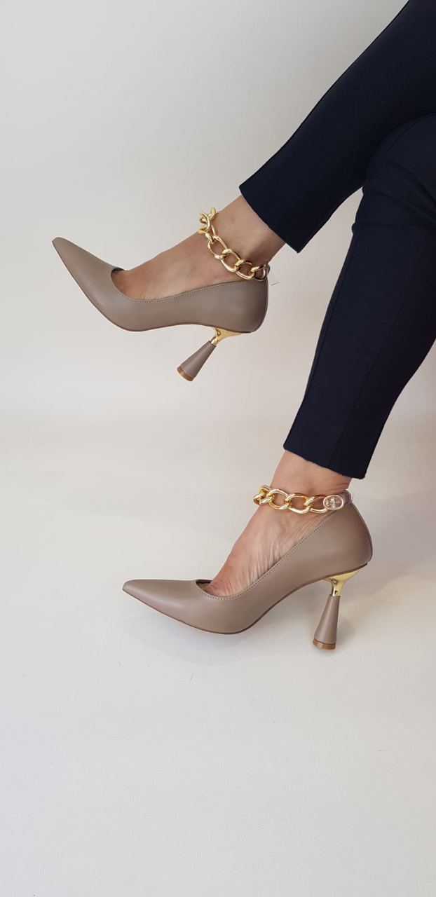 Womens High Heels Chain Gold Black Beige Shoes Sexy Comfortable Leather Pumps Stiletto туфли женские Ladies 2020 2021 Lolita