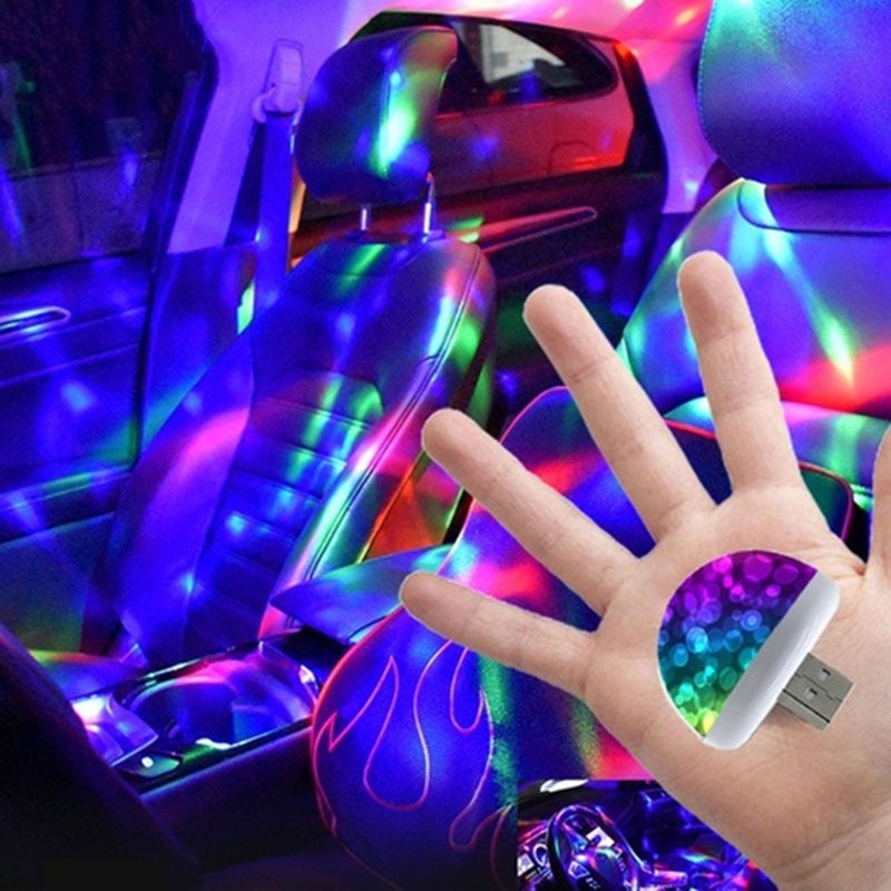2021 NEW Multi Color USB LED Car Interior Lighting Kit Atmosphere Light Neon Colorful Lamps Interesting Portable Accessories