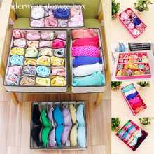 Load image into Gallery viewer, AA Foldable Underwear Drawer Organizers Dividers Closet Dresser Clothes Storage Organizer Box For Bras Scarves Ties Socks Boxes
