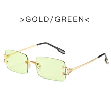 Load image into Gallery viewer, Retro Rimless Sunglasses Women Men Retro Brand Designer Sunglasses Sunglasses Women Men Rectangular Glasses UV400 Oculos De Sol
