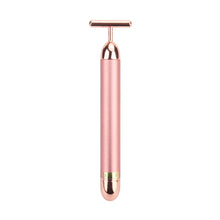Load image into Gallery viewer, 24k Gold Face Lift Bar Roller Vibration Slimming Massager Facial Stick Facial Beauty Skin Care T Shaped Vibrating Tool
