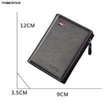 Load image into Gallery viewer, Puimentiua Short Men Wallets Fashion New Card Purse Multifunction PU Leather Wallet For Male Zipper Money Wallet Coin Pocket
