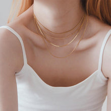 Load image into Gallery viewer, Trendy Layered Snake Chain Necklaces Stainless Steel Women&#39;s Neck Chains14 K Necklace Accessories Party Gift 2021
