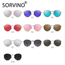 Load image into Gallery viewer, SORVINO Retro Designer Small Oval Polarized Sunglasses 2020 Women Steampunk Rose Gold Mirror Round Sun Glasses Pink Shades SP177
