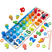Load image into Gallery viewer, Montessori Educational Wooden Toys For Kids Board Math Fishing Count Numbers Digital Shape Match Early Education Child Gift Toy
